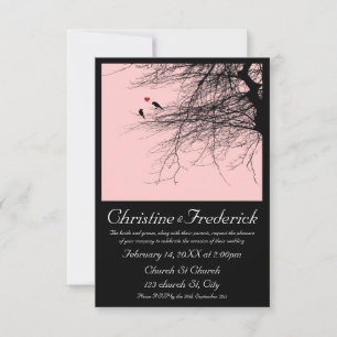 Inséparables, invitation 3,5 po x 5 po