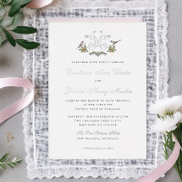 Inséparables "M" Faire-part de mariage à huile Mon