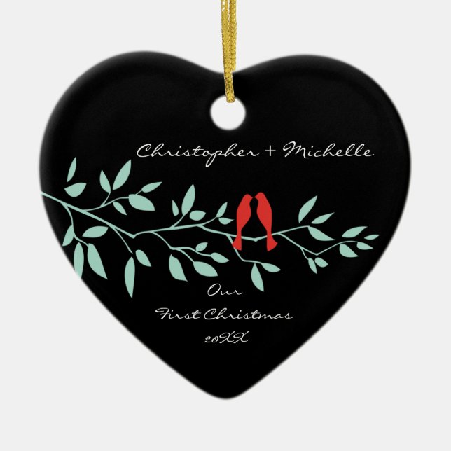 Inséparables notre premier ornement de Noël (Devant)