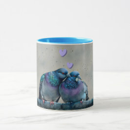 Inséparables Pigeon Bird Art Cup Mug