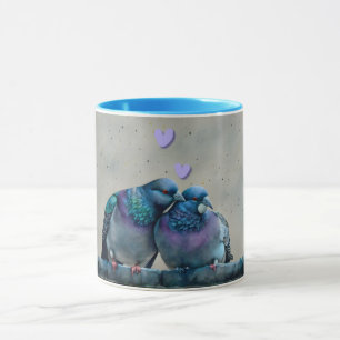 Inséparables Pigeon Bird Art Cup Mug