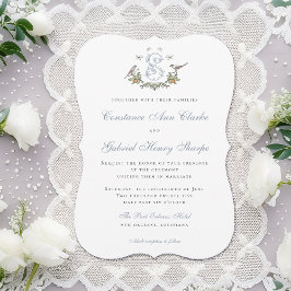 Inséparables "S" Faire-part de mariage Monogramme