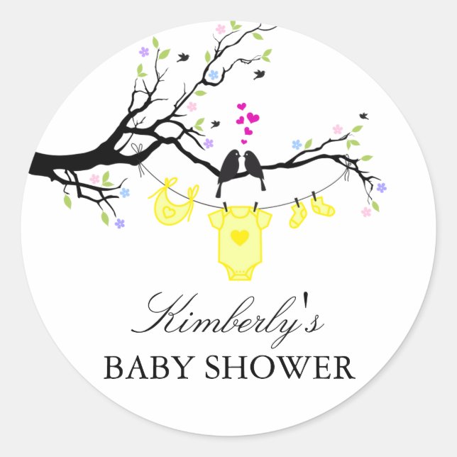 Inséparables | Sticker Baby shower neutre pour les (Devant)
