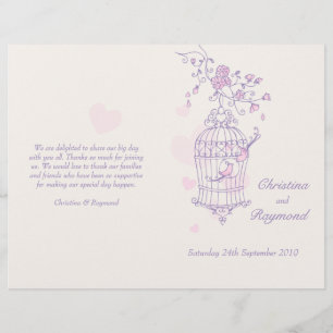 Inséparables violet rose grand programme de mariag