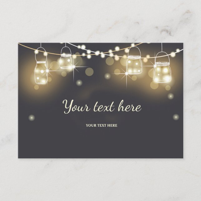 Insérer une carte Mason rustique Jars Chalk lumièr (Devant)