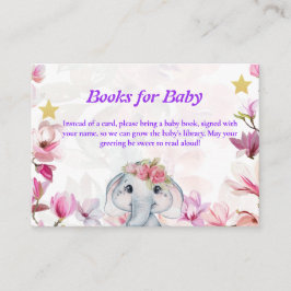 Insert Card Books for Baby Elephant Floral.