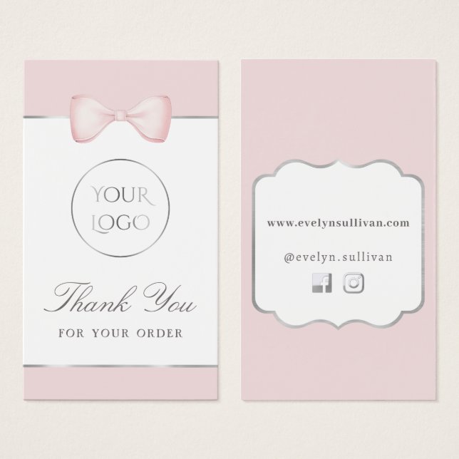 Insertion de l'emballage de l'arc rose Coquette (Devant & derrière)