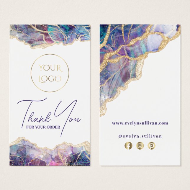 Insertion de package opal violet (Devant & derrière)