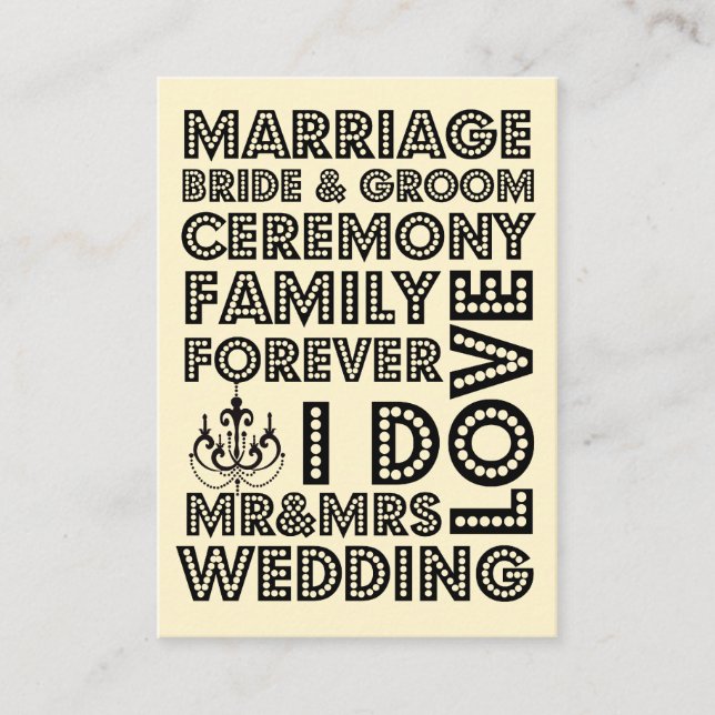 Insertions de carte Faire-part de mariage style Ve (Devant)