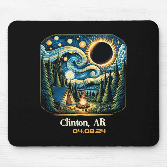 Insgesamt Solar Eclipse Clinton Arkansas 1 Mousepad (Vorne)