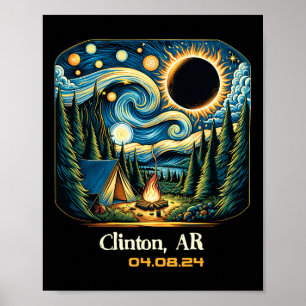 Insgesamt Solar Eclipse Clinton Arkansas 1 Poster