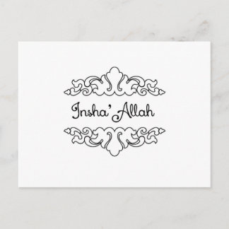 Insha'Allah Postkarte