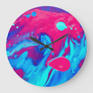 Inside of a lava lamp große wanduhr