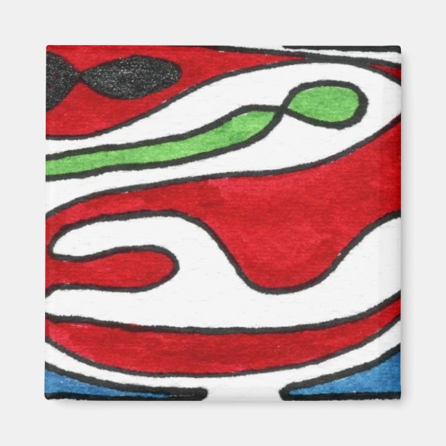 "Inside Out" - Abstraktes Kunstmagazin Magnet (Vorne)