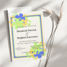 Inside Out Inspo gelb blau grüne elegante Hochzeit