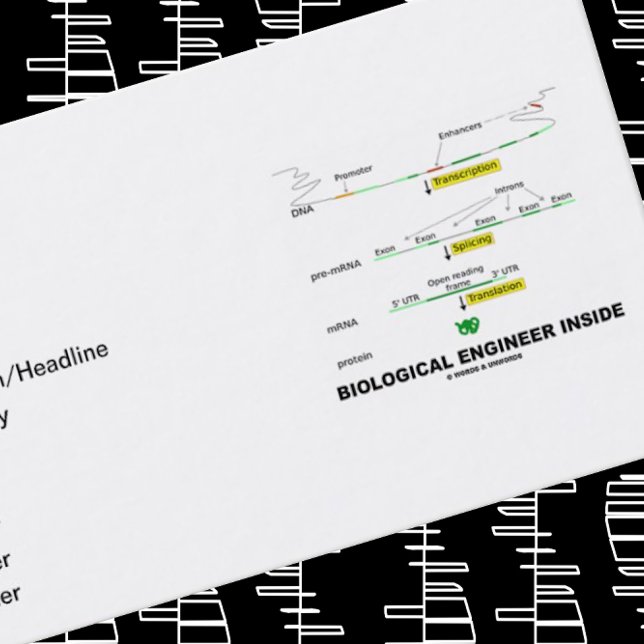 Inside (Transkription) Visitenkarte (Business card for any biological engineer - a.k.a. biotechnologist)