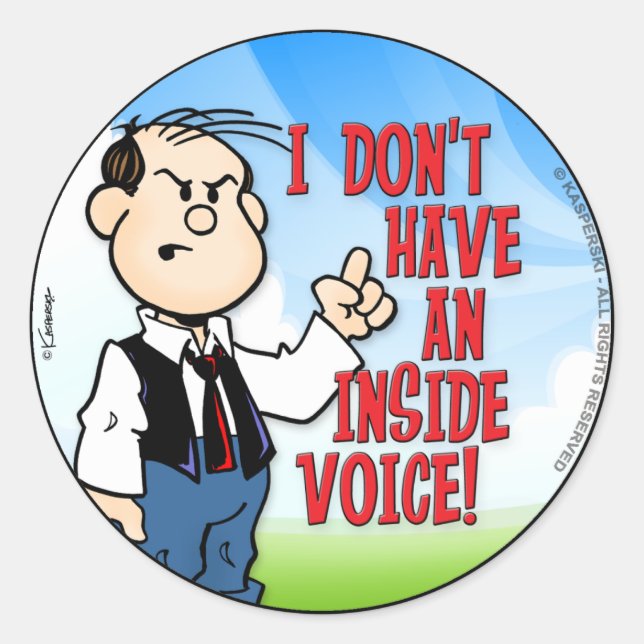 Inside Voice Runder Aufkleber (Vorderseite)