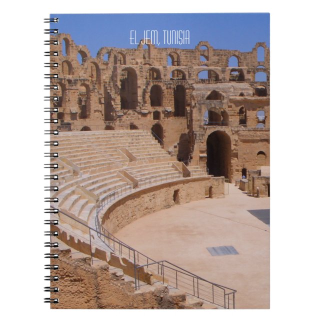 Insidel El Jem Amphitheatre Tuna Fotograph Notizblock (Vorderseite)