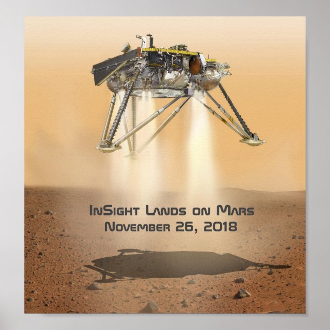 InSight Landing auf Mars Poster (Vorne)