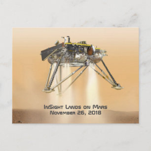 InSight Landing auf Mars Postkarte
