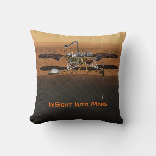 InSight Mars Lander Mission Kissen (Vorderseite)