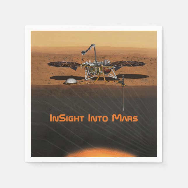 InSight Mars Lander Mission Serviette (Vorderseite)