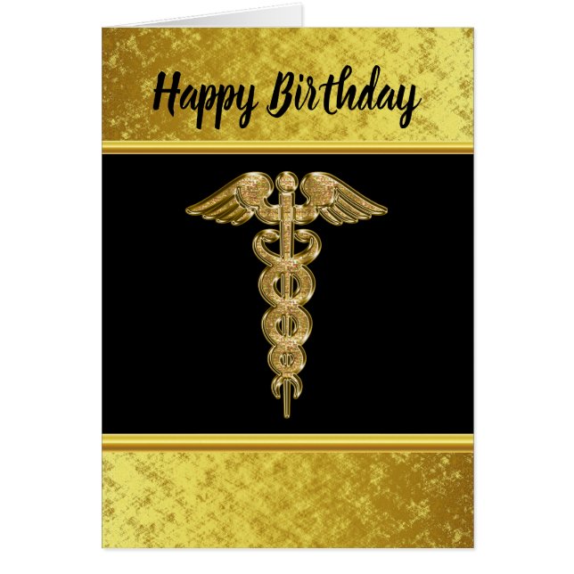 Insigne d'alerte médicale de feuille d'or (Devant)