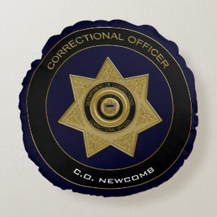 Insigne de l'agent correctionnel, Coussin rond-or
