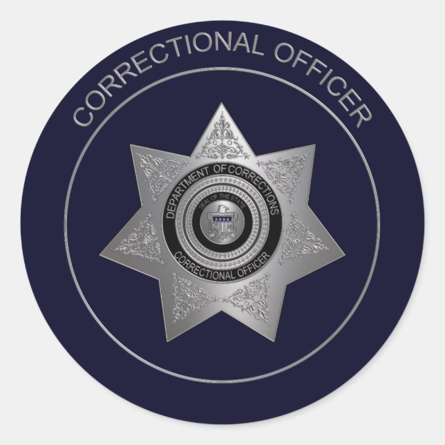 Insigne de l'agent correctionnel, Sticker en argen (Devant)