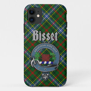 Insigne du clan Bisset et étui téléphonique Tartan