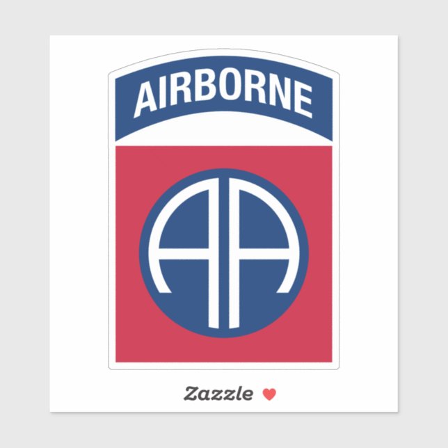 Insignia Military Veteran der 82. Im Flugzeug Abte Aufkleber (Blatt)