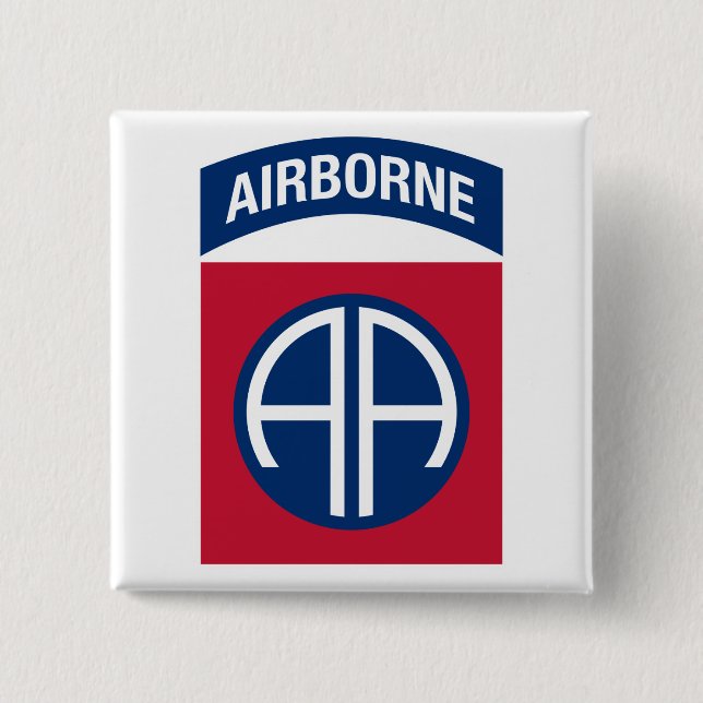 Insignia Military Veteran der 82. Im Flugzeug Abte Button (Vorderseite)