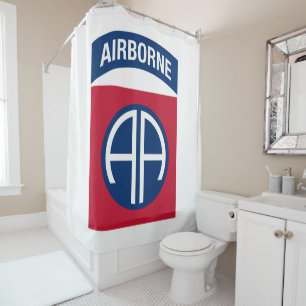 Insignia Military Veteran der 82. Im Flugzeug Abte Duschvorhang