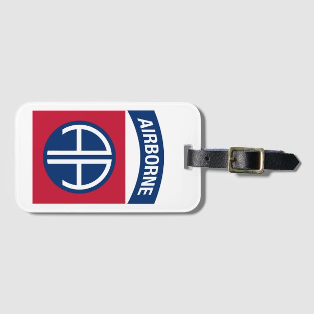 Insignia Military Veteran der 82. Im Flugzeug Abte Gepäckanhänger (Vorderseite (Horizontal))