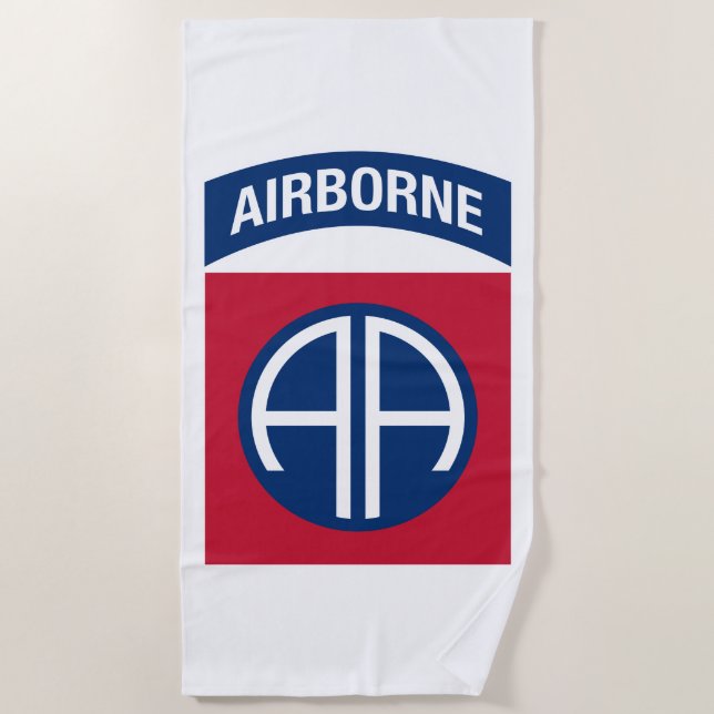Insignia Military Veteran der 82. Im Flugzeug Abte Strandtuch (Vorderseite)