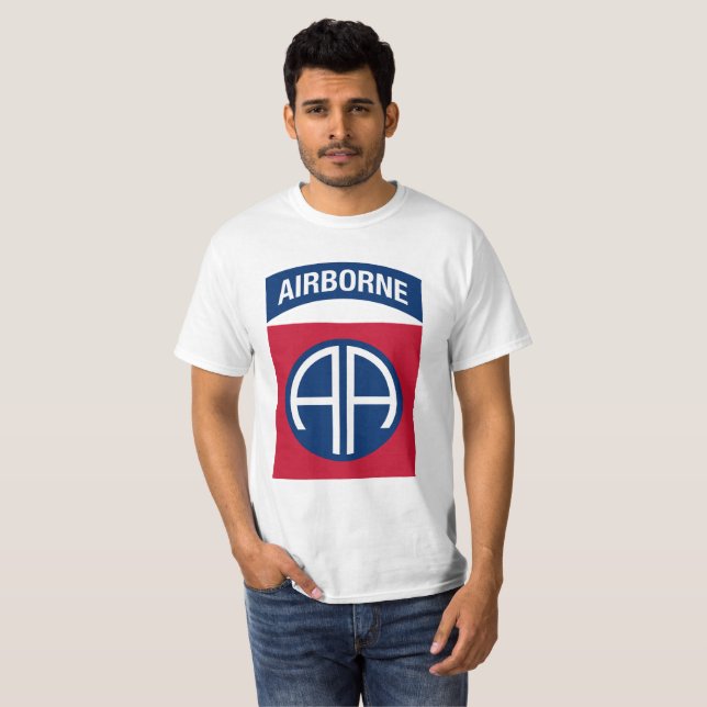 Insignia Military Veteran der 82. Im Flugzeug Abte T-Shirt (Vorne ganz)
