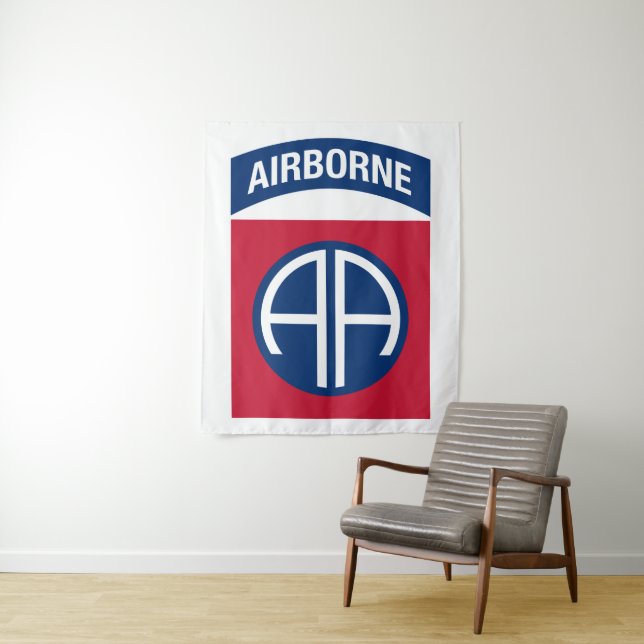 Insignia Military Veteran der 82. Im Flugzeug Abte Wandteppich (Beispiel)