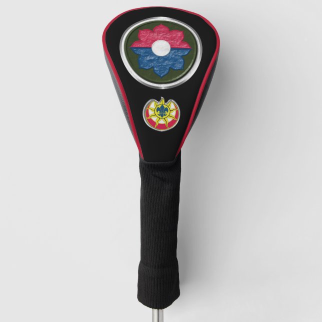 Insignien der Patch-Einheit der neunten Infanterie Golf Headcover (Vorderseite)