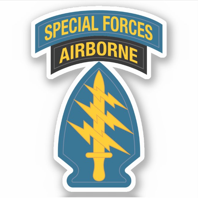 Insignien der Spezialkräfte Im Flugzeug Aufkleber (Vorderseite)