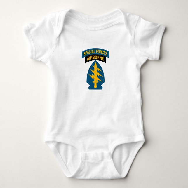 Insignien der Spezialkräfte Im Flugzeug Baby Strampler (Vorderseite)