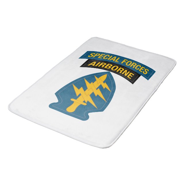 Insignien der Spezialkräfte Im Flugzeug Badematte (Schrägansicht)