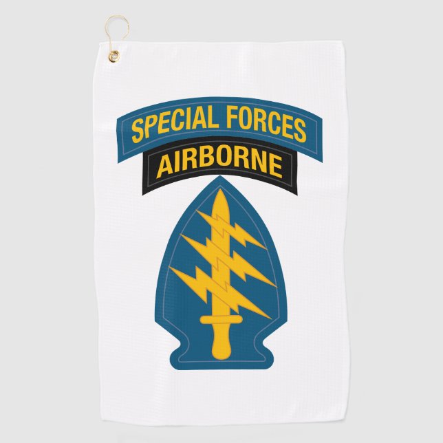 Insignien der Spezialkräfte Im Flugzeug Golfhandtuch (Vorderseite)