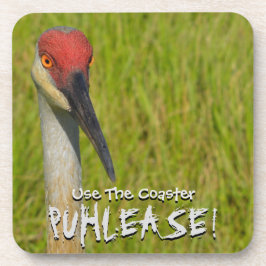 Insistente Sand Hill Crane Getränkeuntersetzer