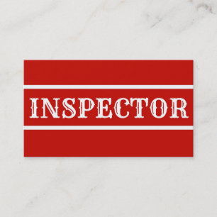 Inspecteur Carte de visite
