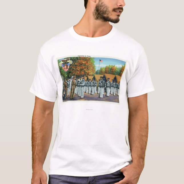 Inspektion im Lager, Soldaten in der Bildung T-Shirt (Vorderseite)
