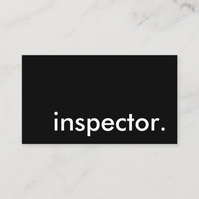 Inspektor Visitenkarte (Vorderseite)