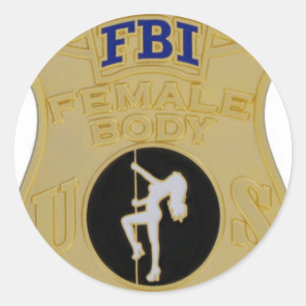 Inspektor weiblichen Körpers fbi Runder Aufkleber