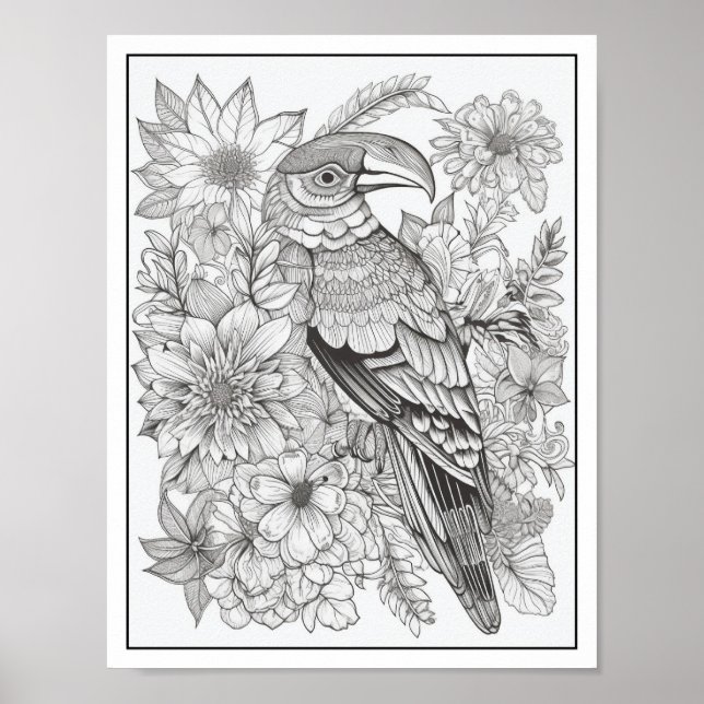 Inspiration/Achtsamkeit Erwachsenenfarben Poster (Vorne)