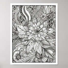 Inspiration/Achtsamkeit Erwachsenenfarben Poster
