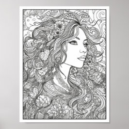 Inspiration/Achtsamkeit Erwachsenenfarben Poster